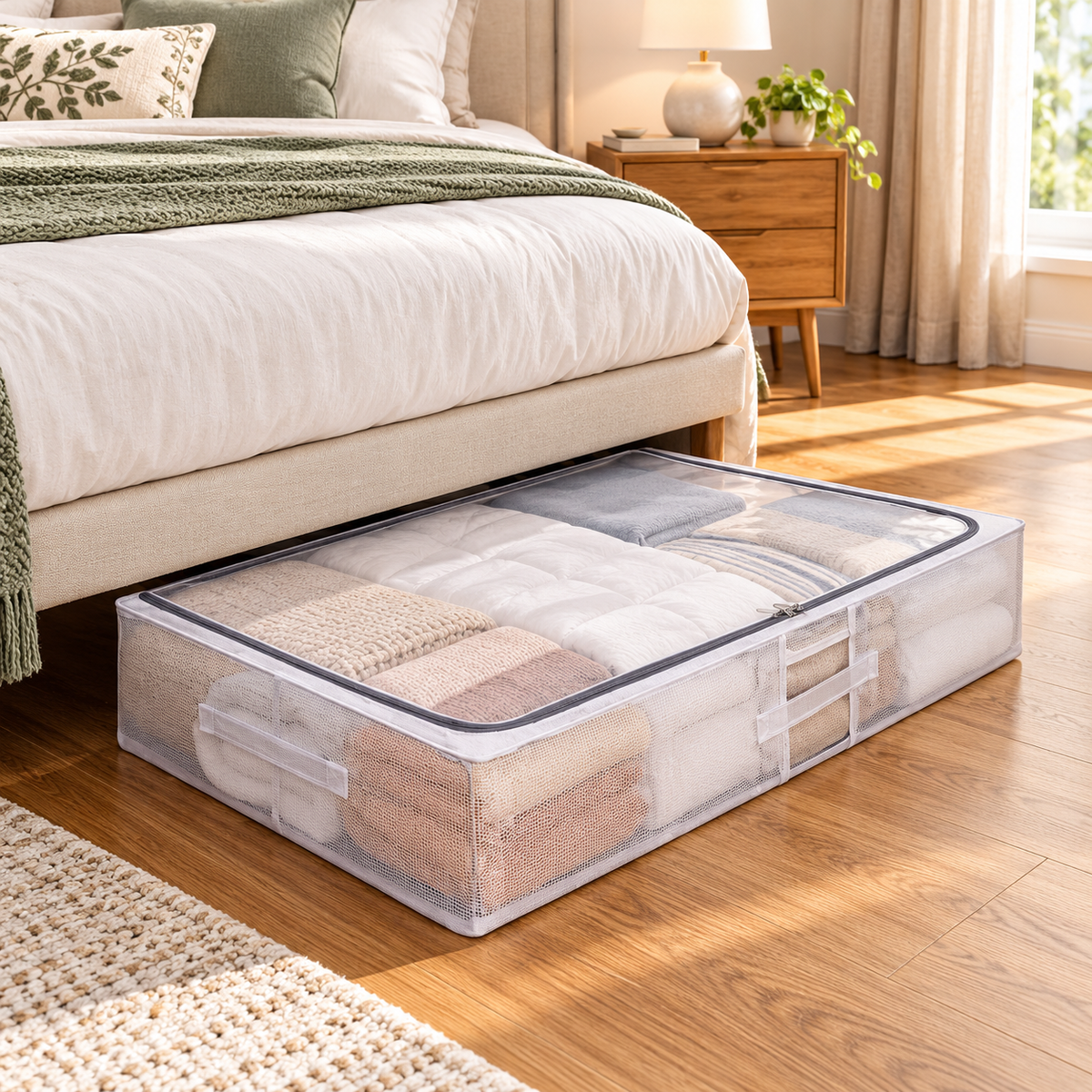 Extra-Large Under-Bed Storage Organizer – 80 × 47 × 15 cm