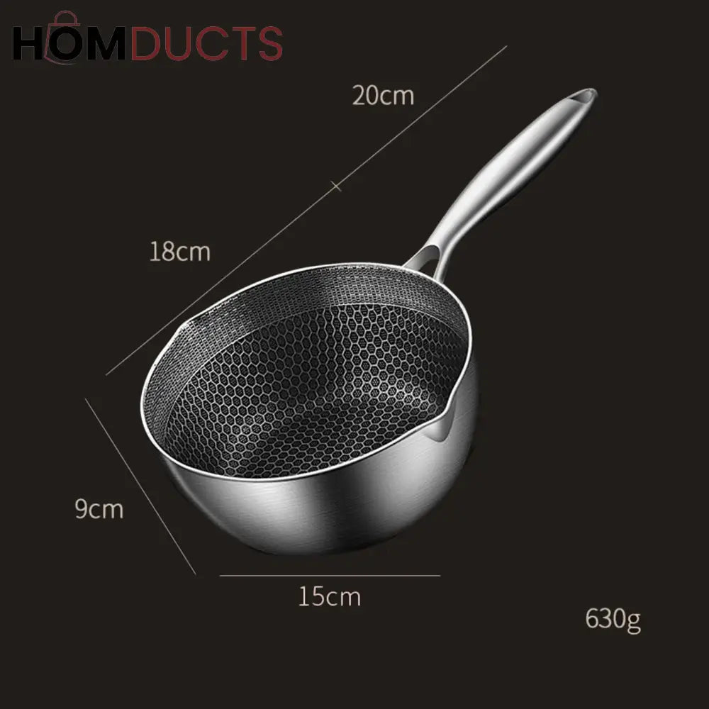 316L Stainless Steel Honeycomb Non-Stick Frying Pan – Scratch Resistant Multi-Functional Cookware for Gas & Induction