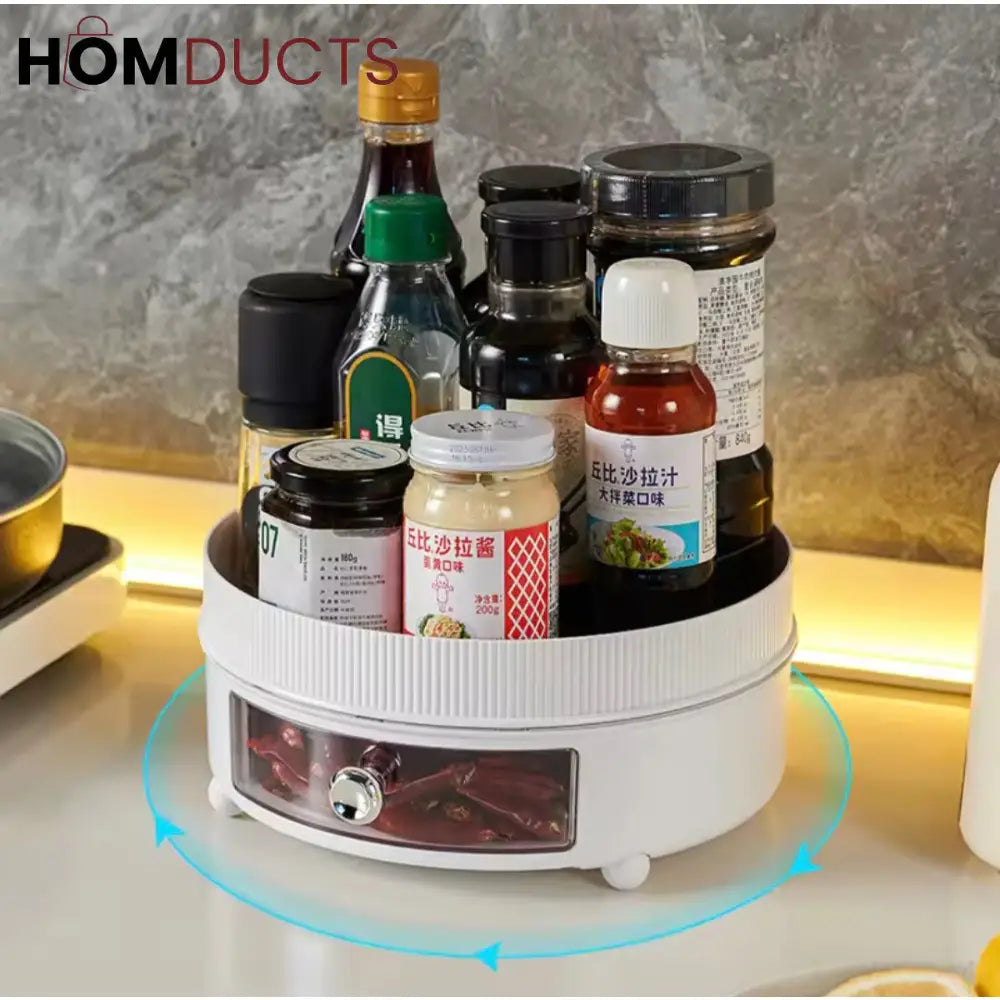360° Rotating lazy Susan Turntable storage Tray organizer for kitchen ...