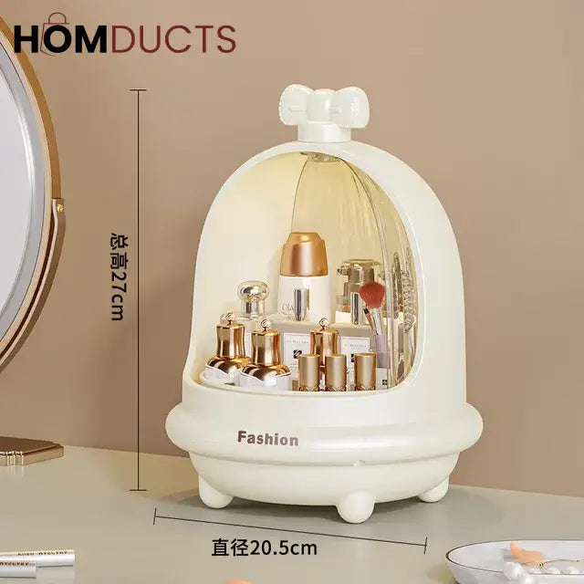 360° Rotating Makeup Organizer - Dust & Water-Proof Large Cosmetic Storage Box