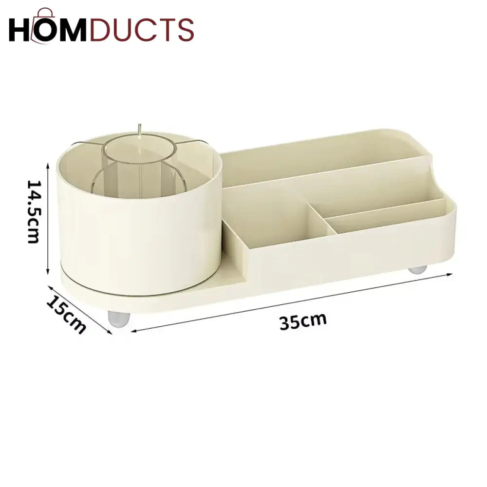 360° Rotating Makeup Organizer: Maximize Space & Find Your Beauty Essentials!