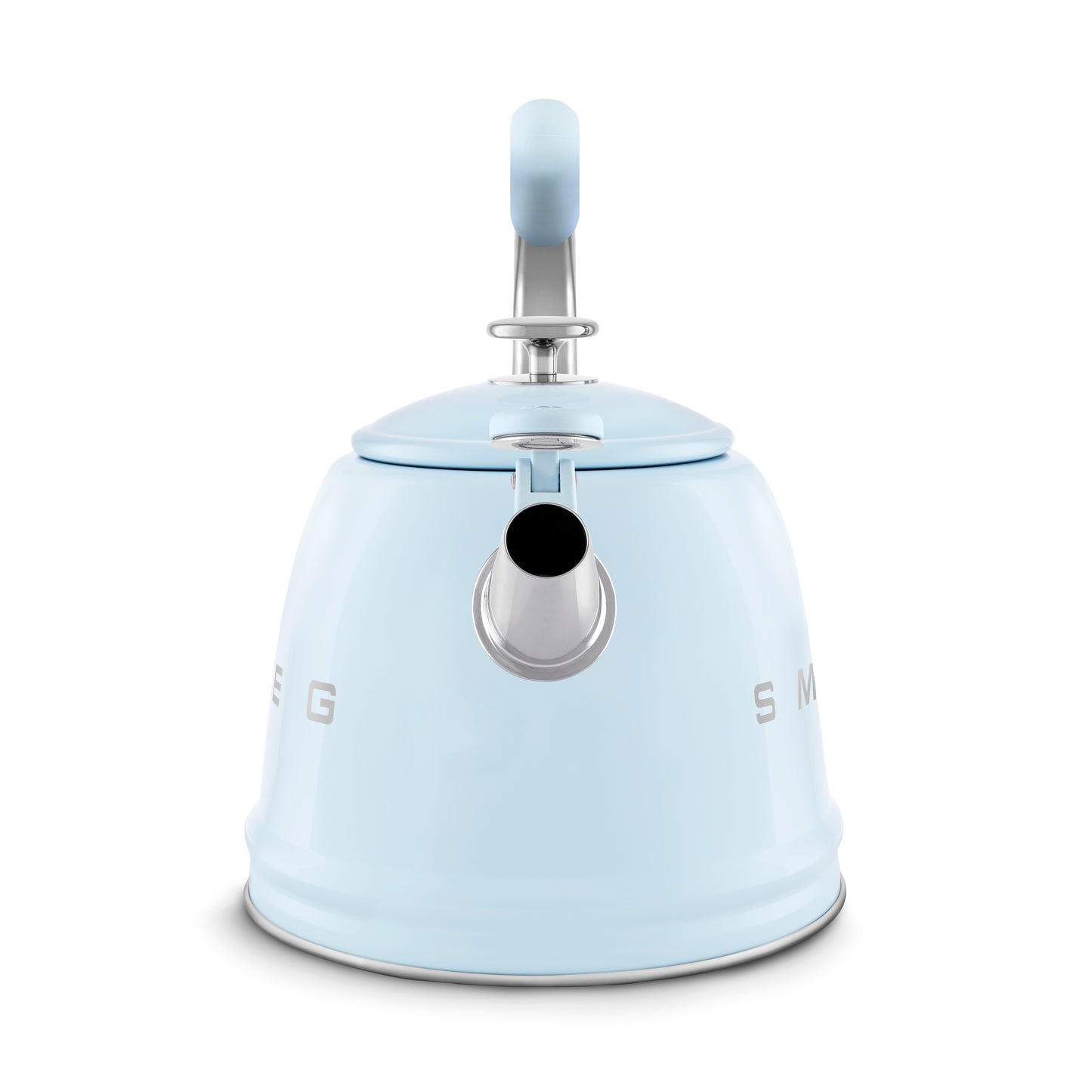 SMEG Retro Whistling Kettle – Pastel Blue Premium Stainless Steel Stovetop Tea Kettle