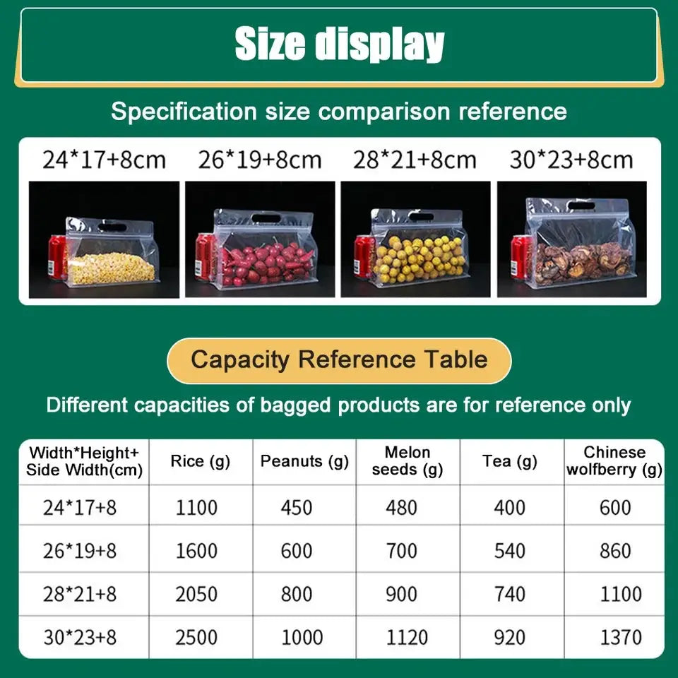 4Pcs Sealed Airtight Plastic Bags