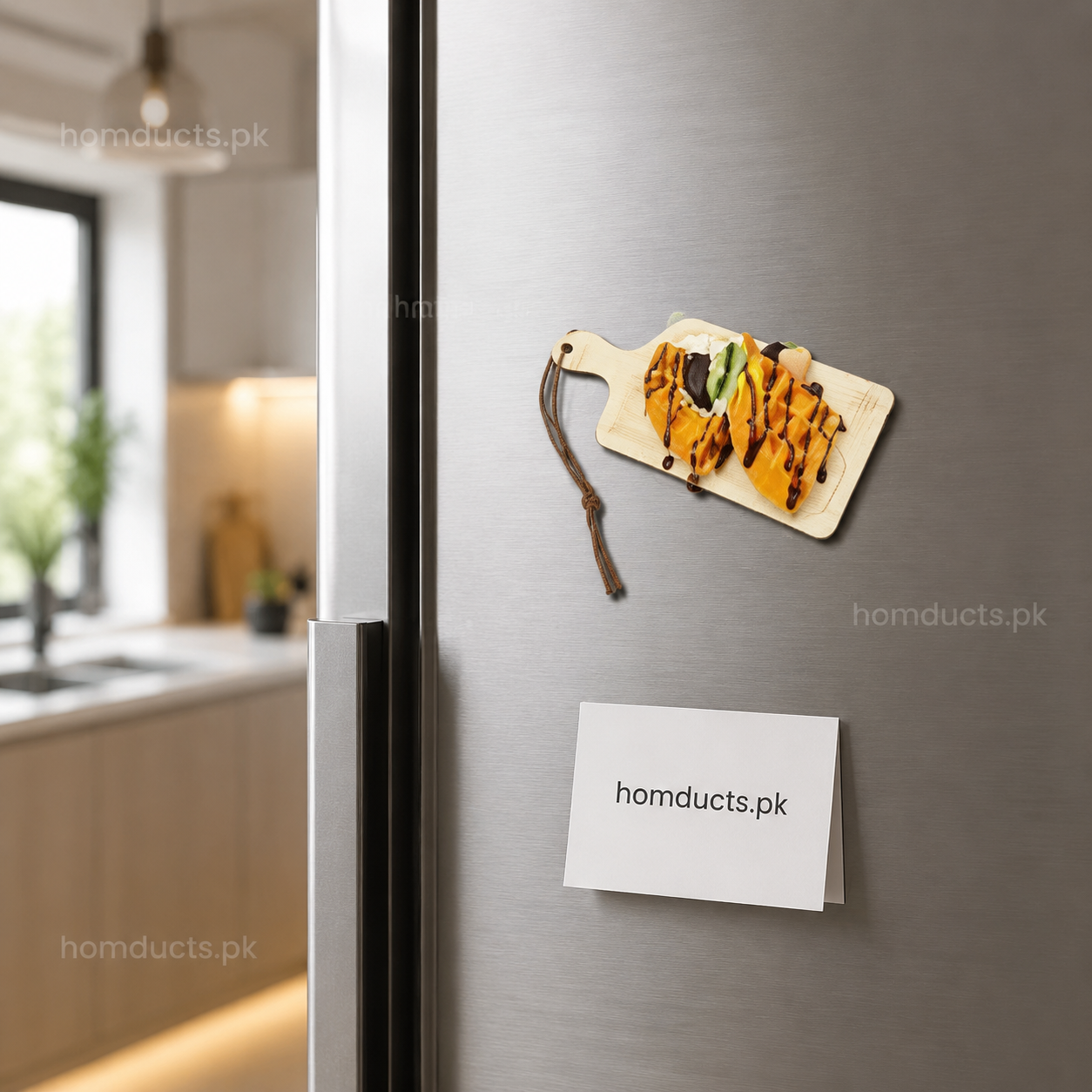 Artificial Toast Design Fridge Magnet – Mini Wooden Food Decorative Refrigerator Magnet