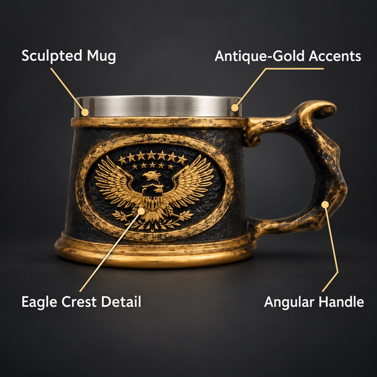 Eagle Emblem Decorative Coffee Mug features