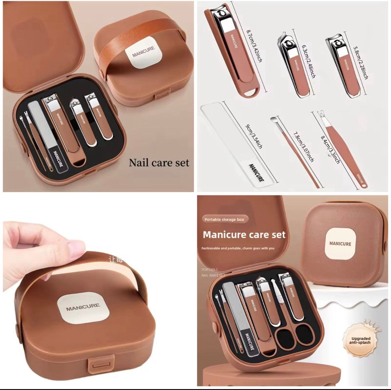 Luxury Portable Manicure & Nail Care Kit – Premium Travel Grooming Set