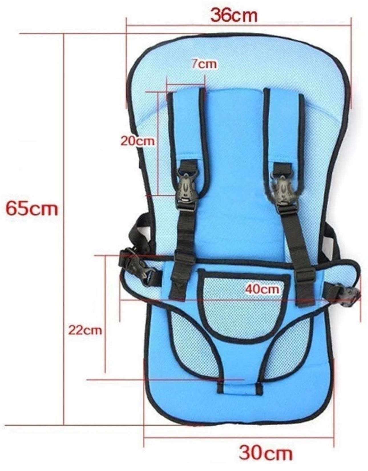 Premium Baby Car Safety Seat Cushion – Portable 5-Point Harness