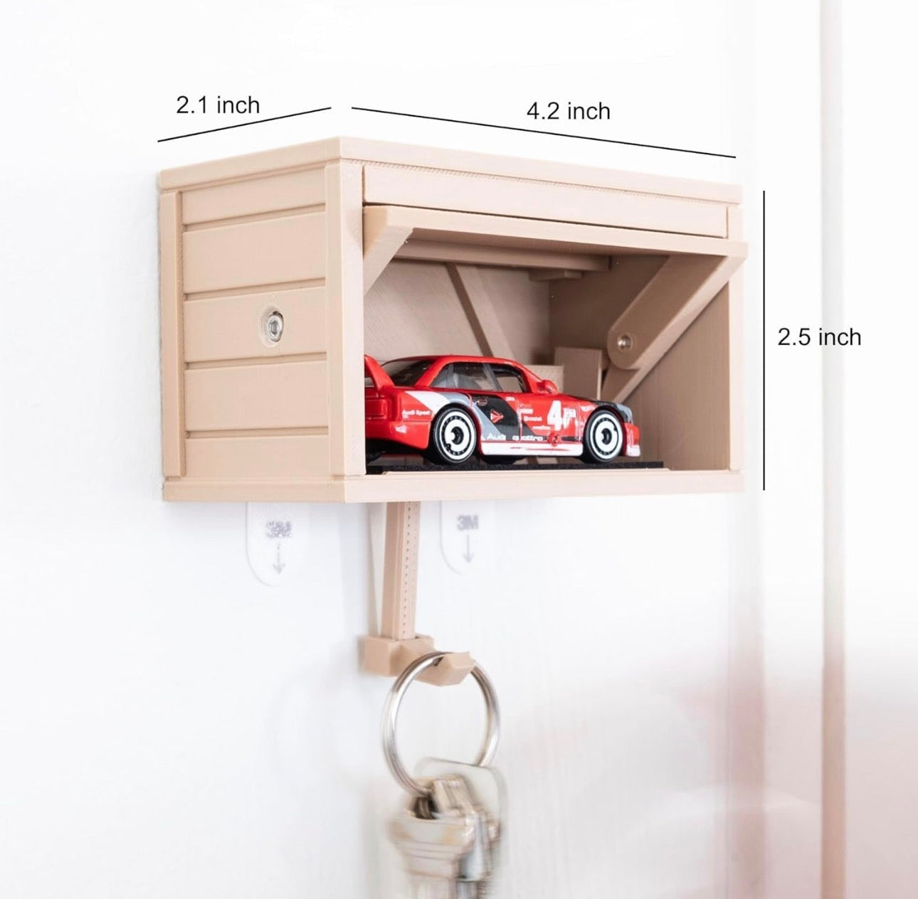 Mini Garage Key Holder With Car Model – Wall Mounted Key Organizer for Home & Office
