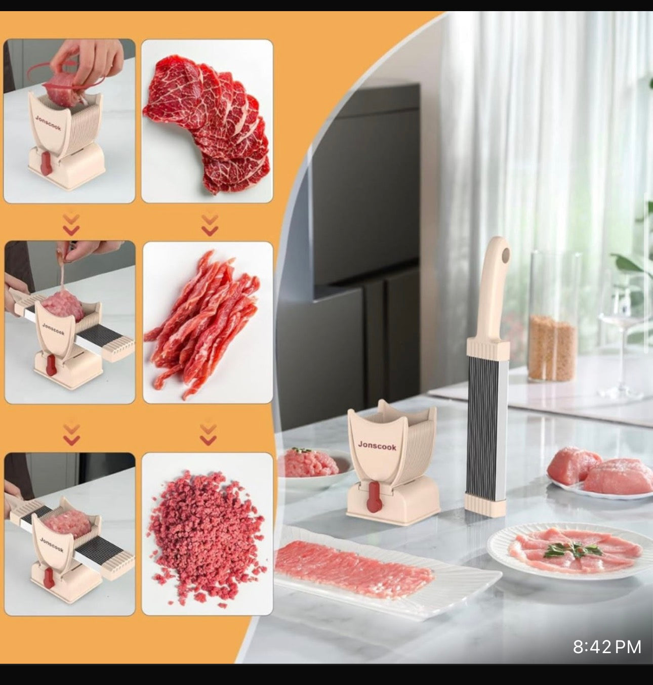 Premium Manual Meat Tenderizer & Slicer Machine | Multi-Blade Steak, Chicken & Beef Tenderizer Cutter