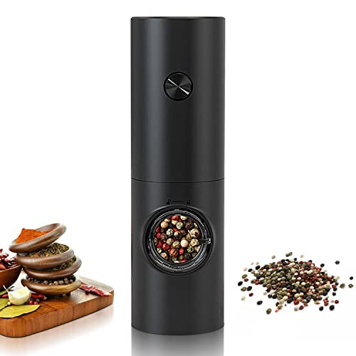 Premium Electric Salt & Pepper Grinder with Adjustable Grinding Settings – Modern Kitchen Spice Mill for Fine & Coarse Seasoning