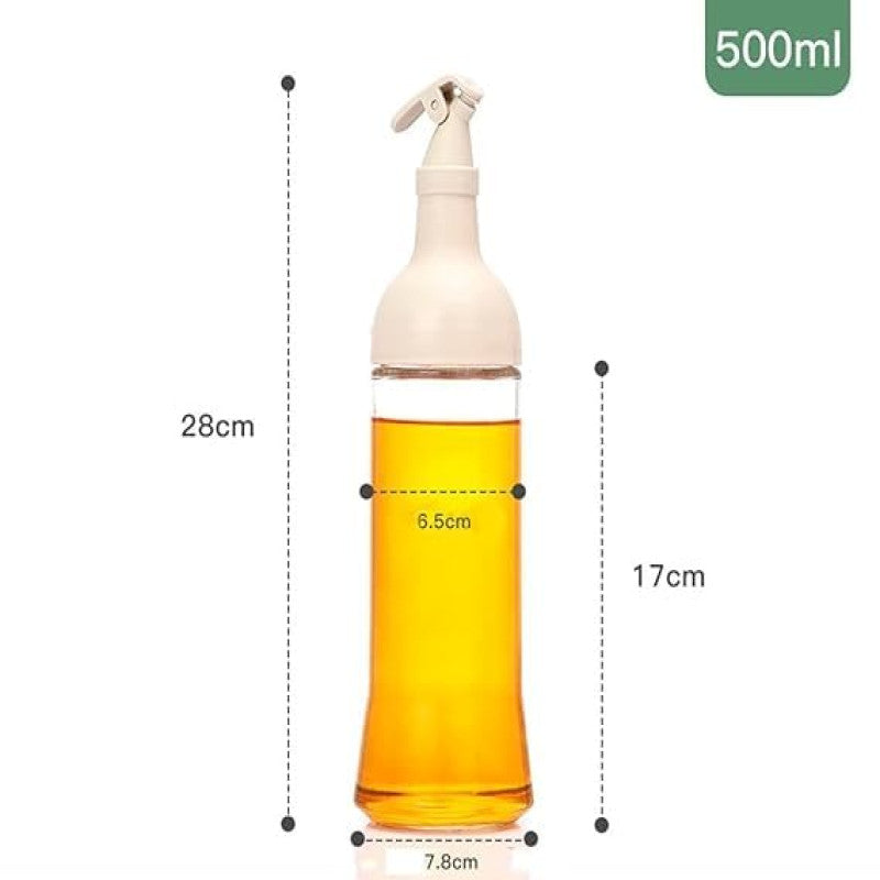 Premium Glass Oil Dispenser Bottle with Easy-Pour Pump for Kitchen