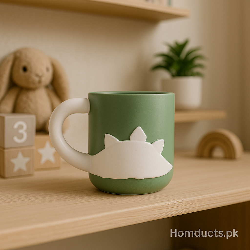 Ziba Dino Handle Kids Mug – Cute & Safe Drinking Cup for Children