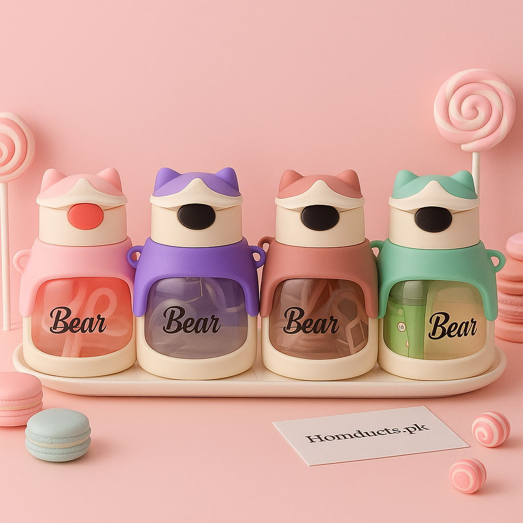 Premium Cute Bear Kids Water Bottle – 500ml