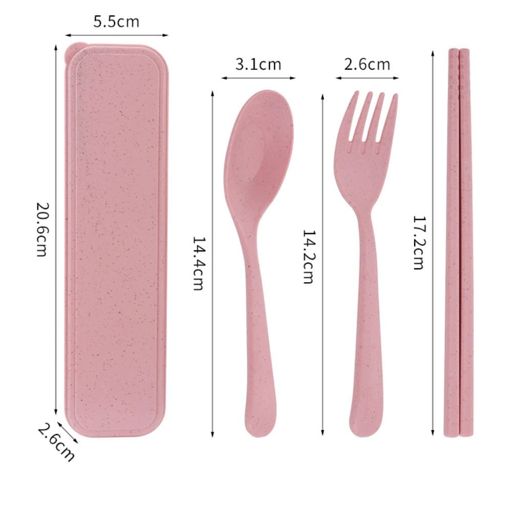 Eco-Friendly Travel Utensil Set with Storage Box โ Lightweight Cutlery Kit