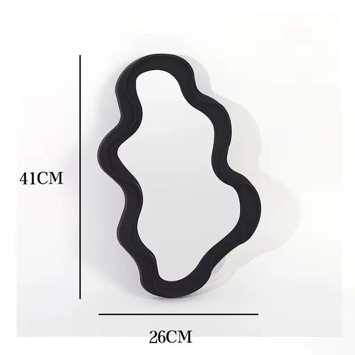 Luxury Irregular Wavy Wall Mirror – Modern Aesthetic Décor