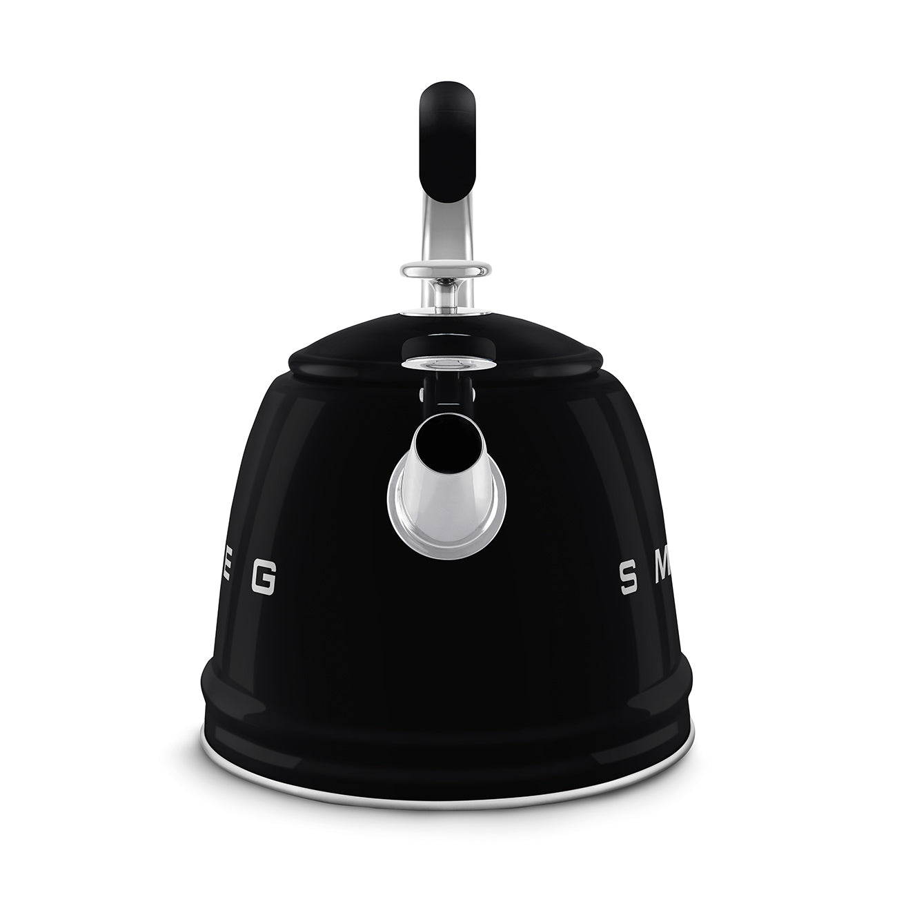 SMEG Retro Whistling Kettle – Matte Black Premium Stainless Steel Stovetop Tea Kettle