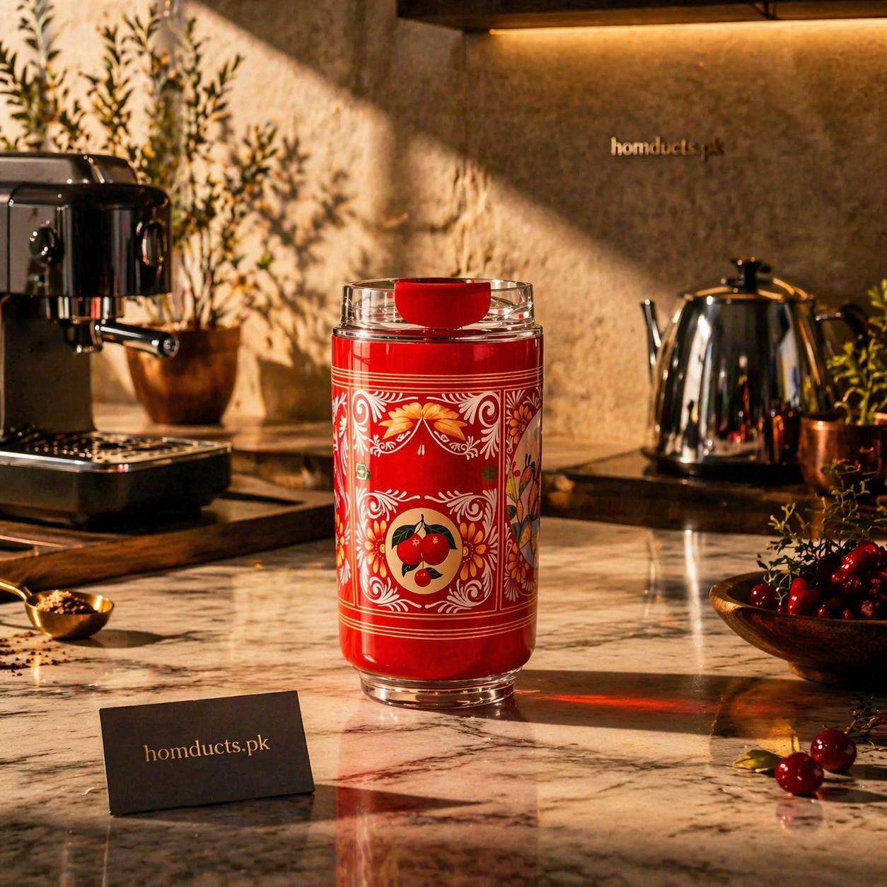Dolce & Gabbana x SMEG Style Stainless Steel Travel Mug – Luxury Vacuum Insulated Drinkware
