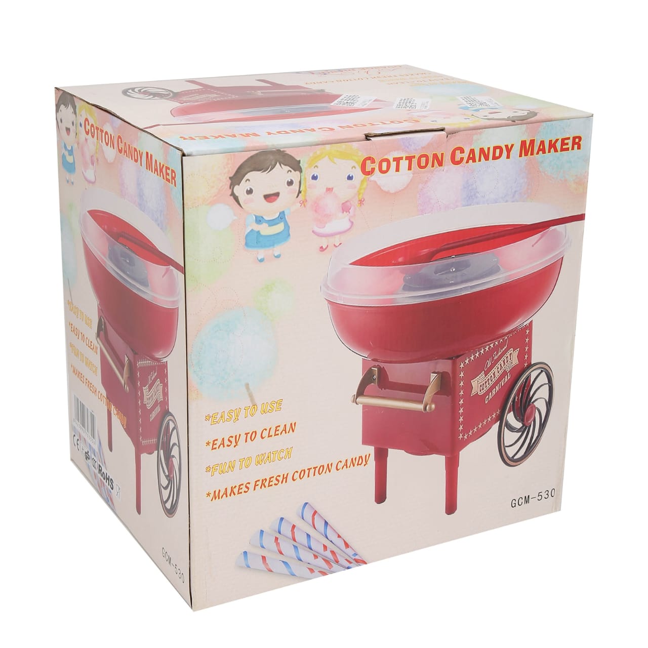 Vintage Carnival Cotton Candy Machine – Premium Home Cotton Candy Maker