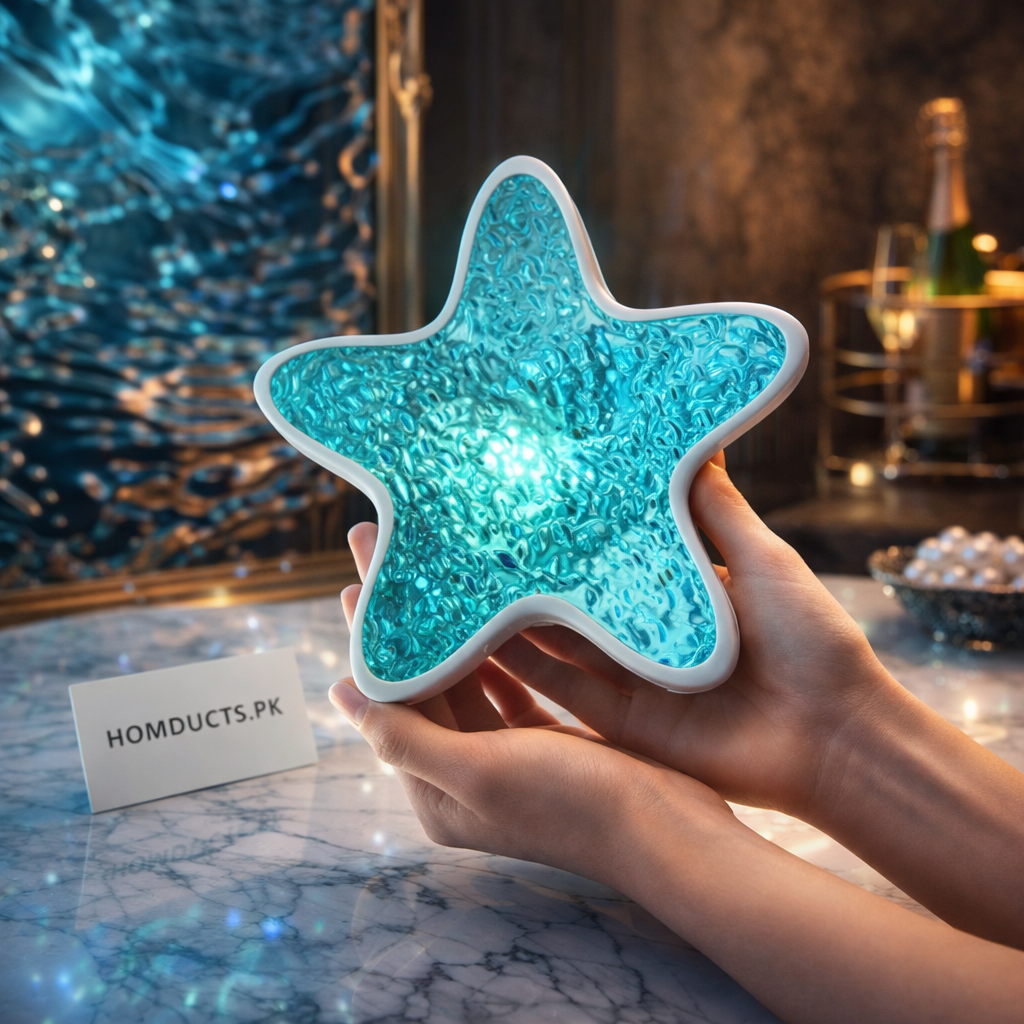 Luxury Starfish Crystal Projector Lamp – Ambient Ocean Glow Night Light | Homducts.pk