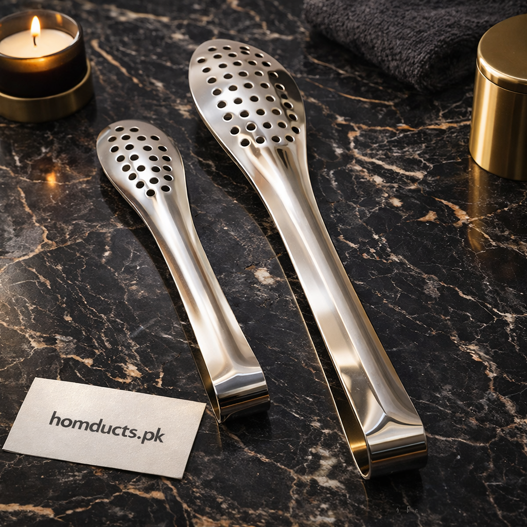 Premium Stainless Steel Slotted Spoon Set (2-Piece) – Heavy-Duty Kitchen Serving & Straining Spoons