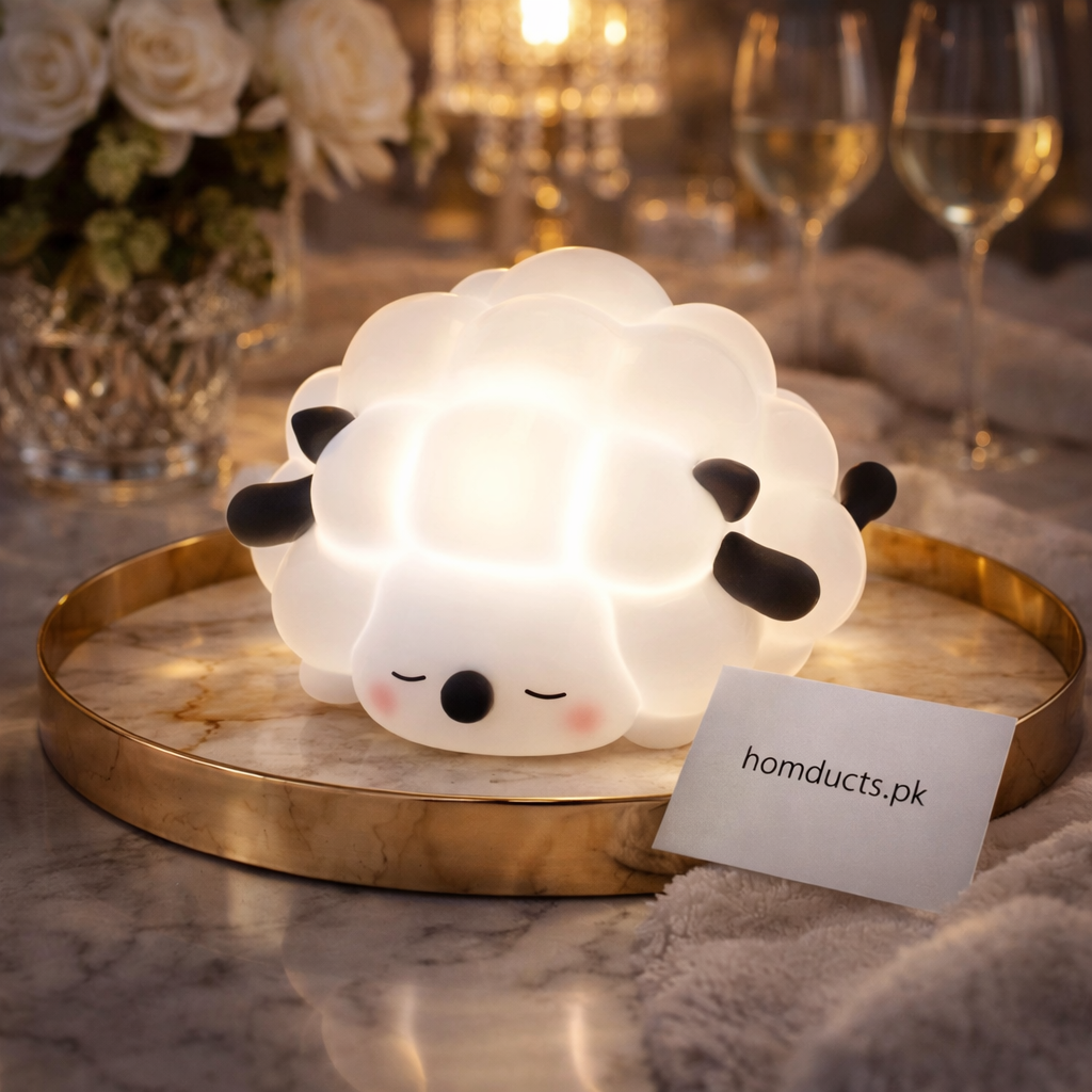 Luxury Sheep LED Night Lamp – Soft Glow Cute Bedside Light for Kids & Home Décor