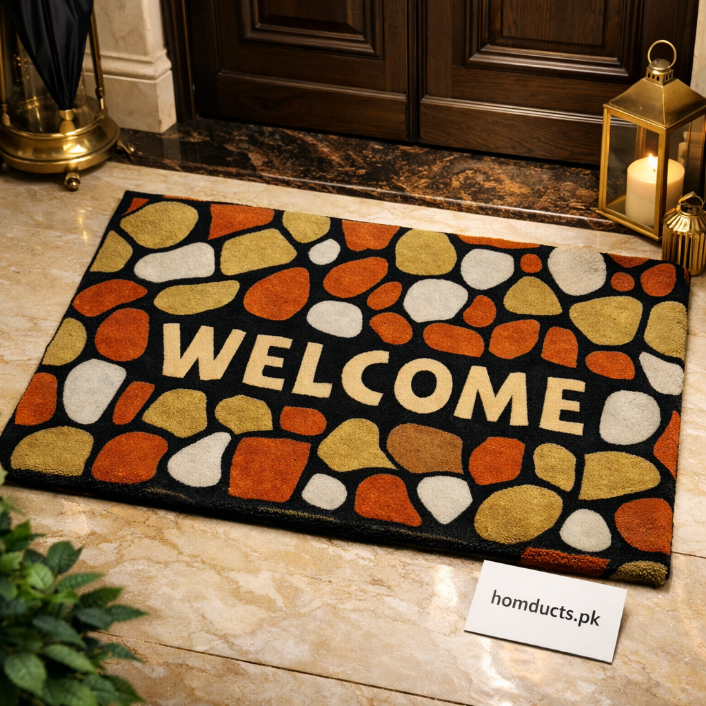 Luxury Anti-Slip Welcome Door Mat | Heavy-Duty Pebble Design Entrance Mat – Homducts.pk
