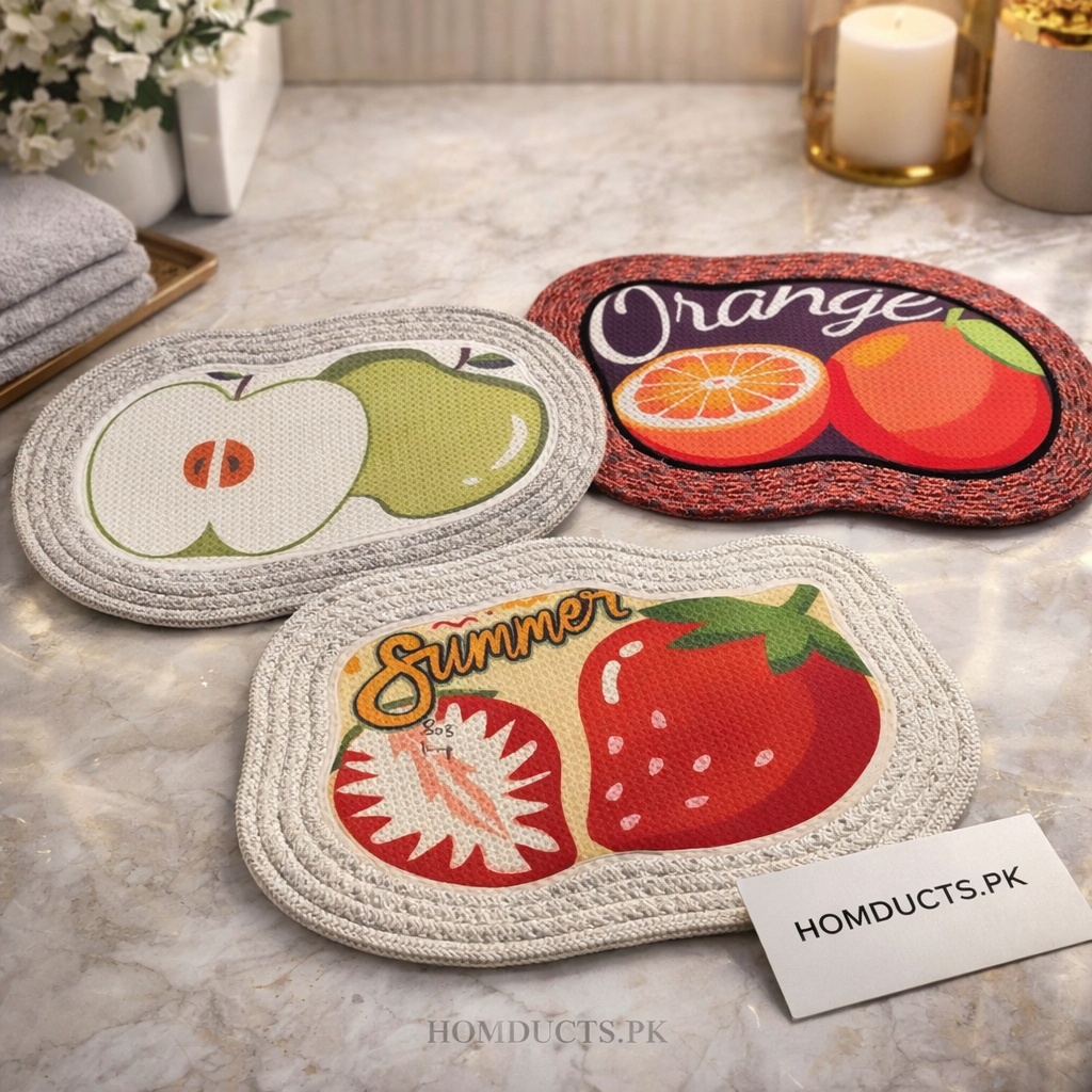 Luxury Fruit Design Anti-Slip Bathroom Mat (1 PC)