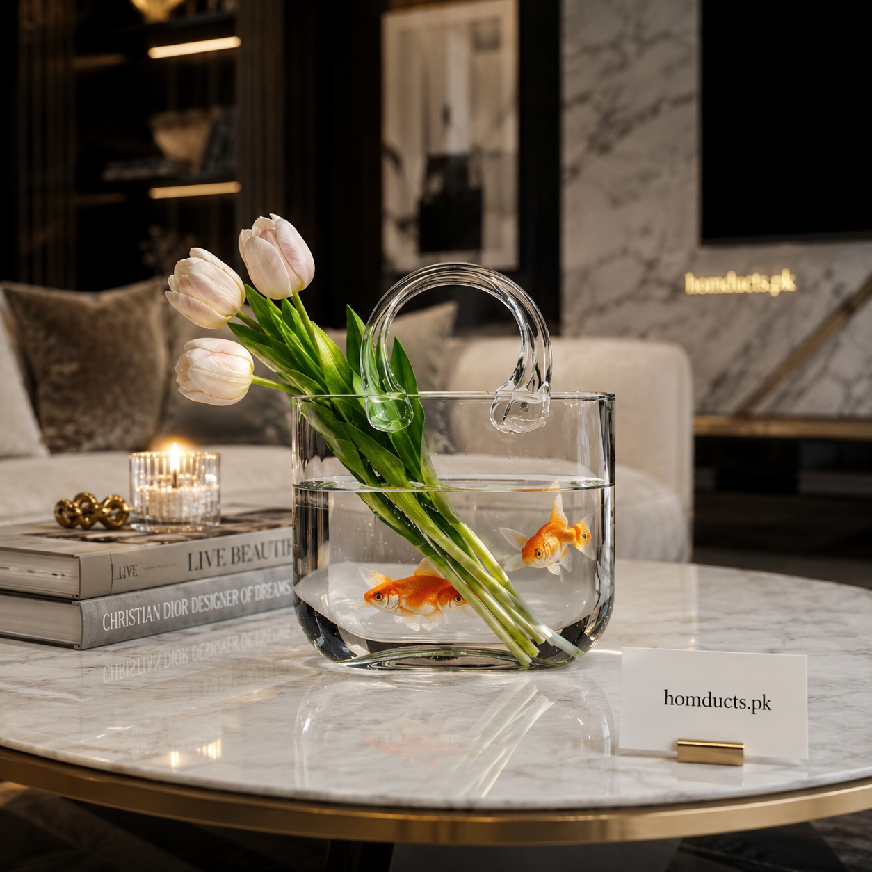 Luxury Glass Coffee Carry Cup Handbag Style Serving Mug & Aesthetic Decorative Display Container