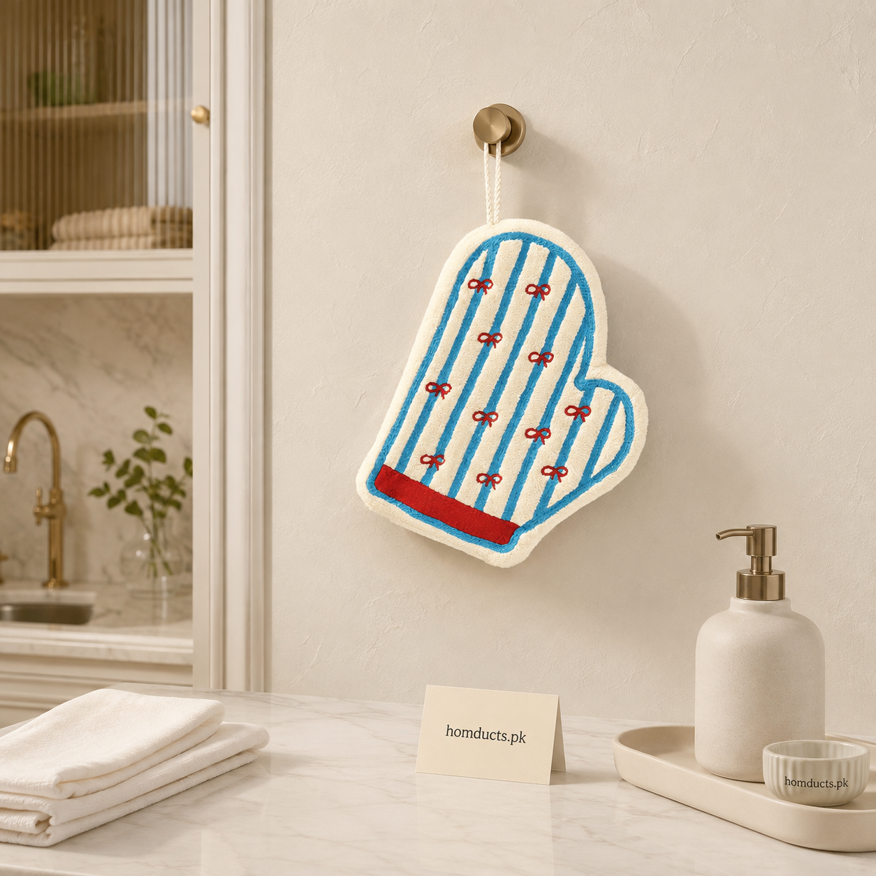 Glove-Shaped Microfiber Cleaning Towel – Soft & Absorbent Hanging Cloth