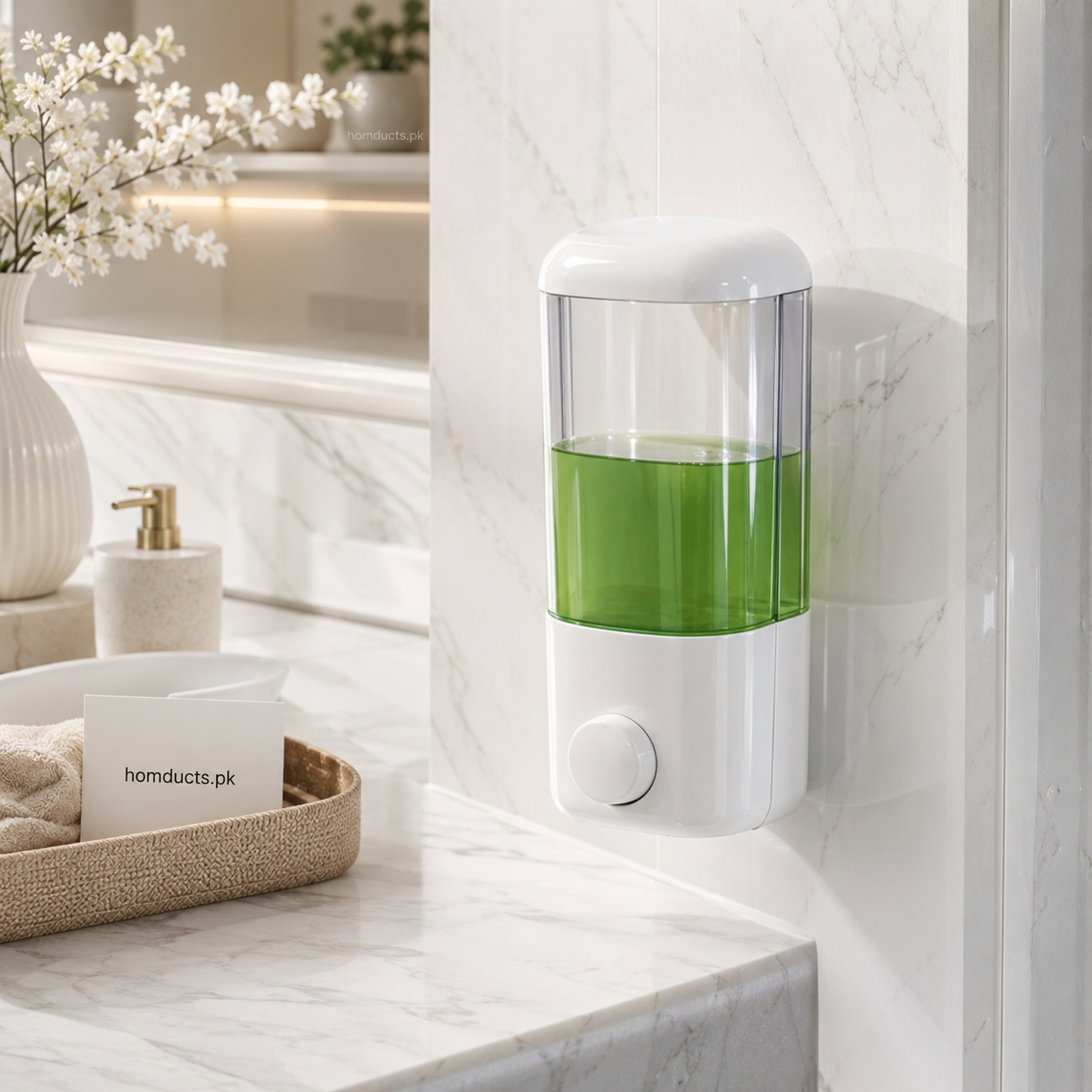 Luxury Wall Mounted Soap Dispenser | Refillable Liquid Soap & Sanitizer Pump (1 Pc)