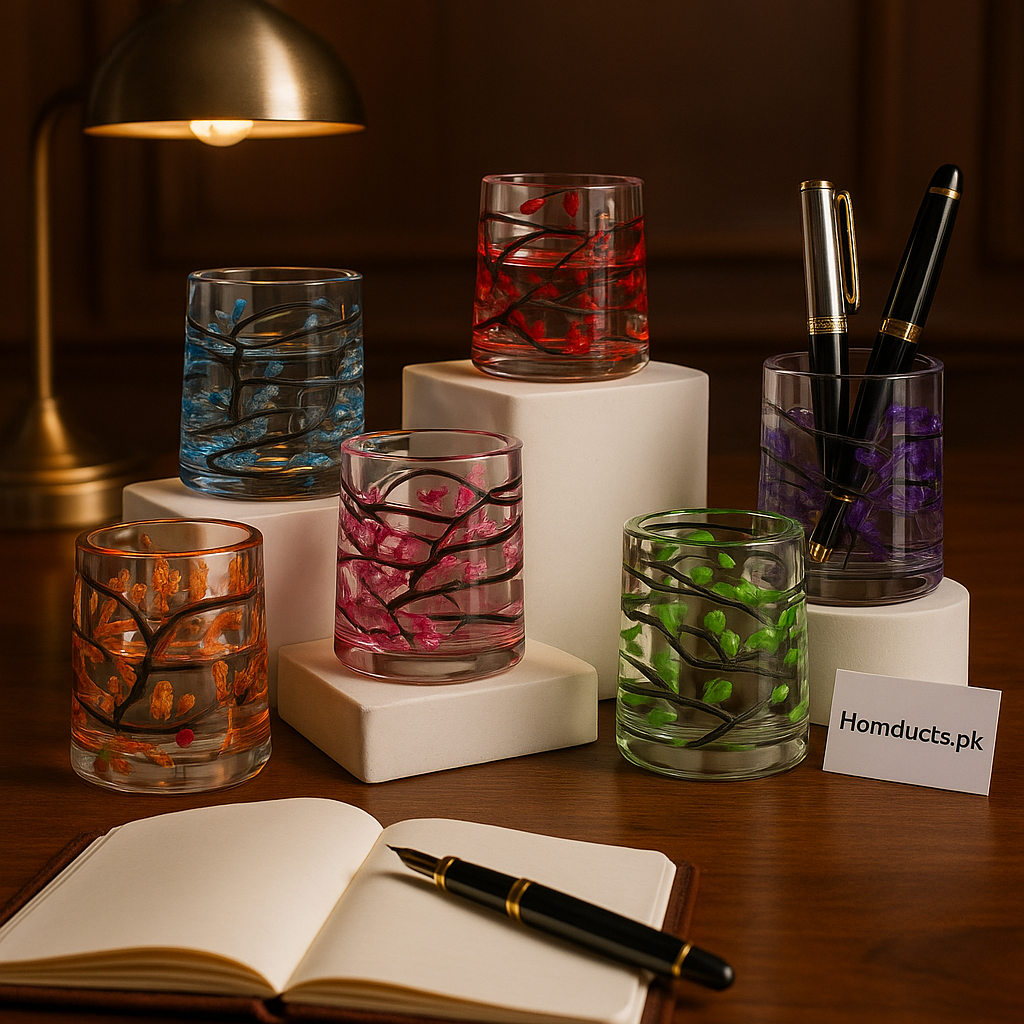 Luxury Resin Pen & Brush Holder – 1pc
