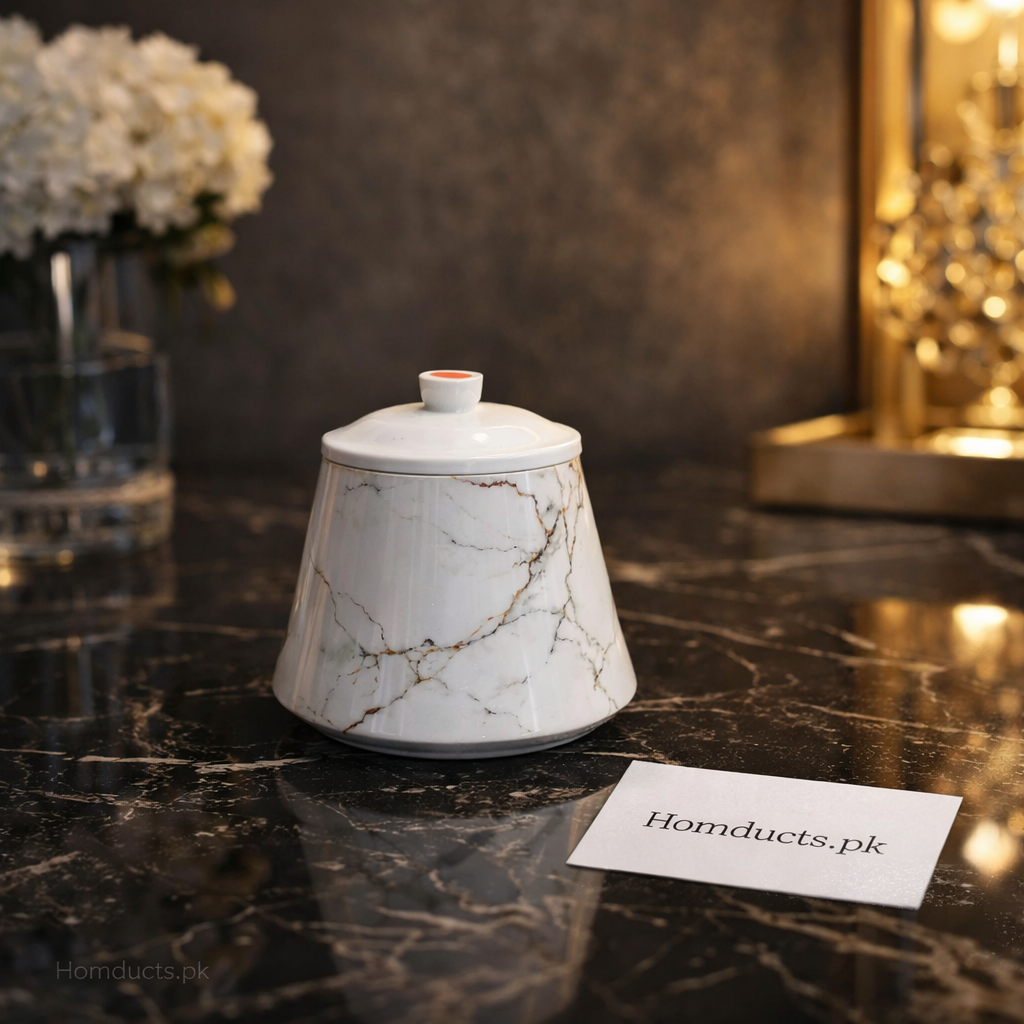 Elegant Luxury Sugar Pot with Lid – Modern Tableware Accent (1 Pc)