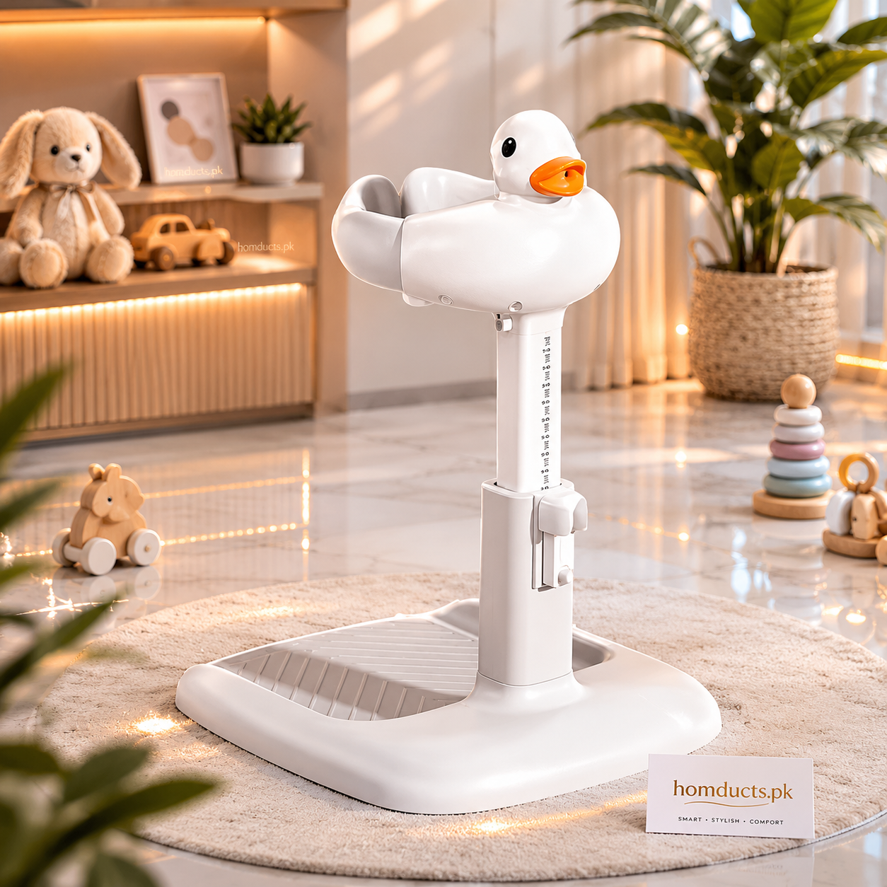 Cute Duck Baby Bath Water Thermometer Stand – Infant Bath Temperature Safety Tester for Newborns & Toddlers