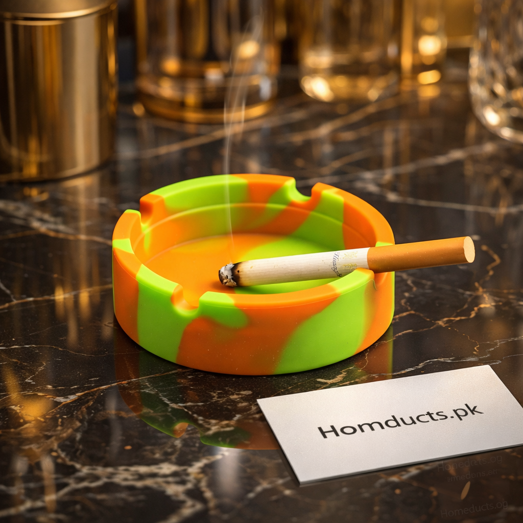 Premium Heat-Resistant Silicone Ashtray | Modern Non-Slip Ash Tray for Home, Office & Outdoor Use