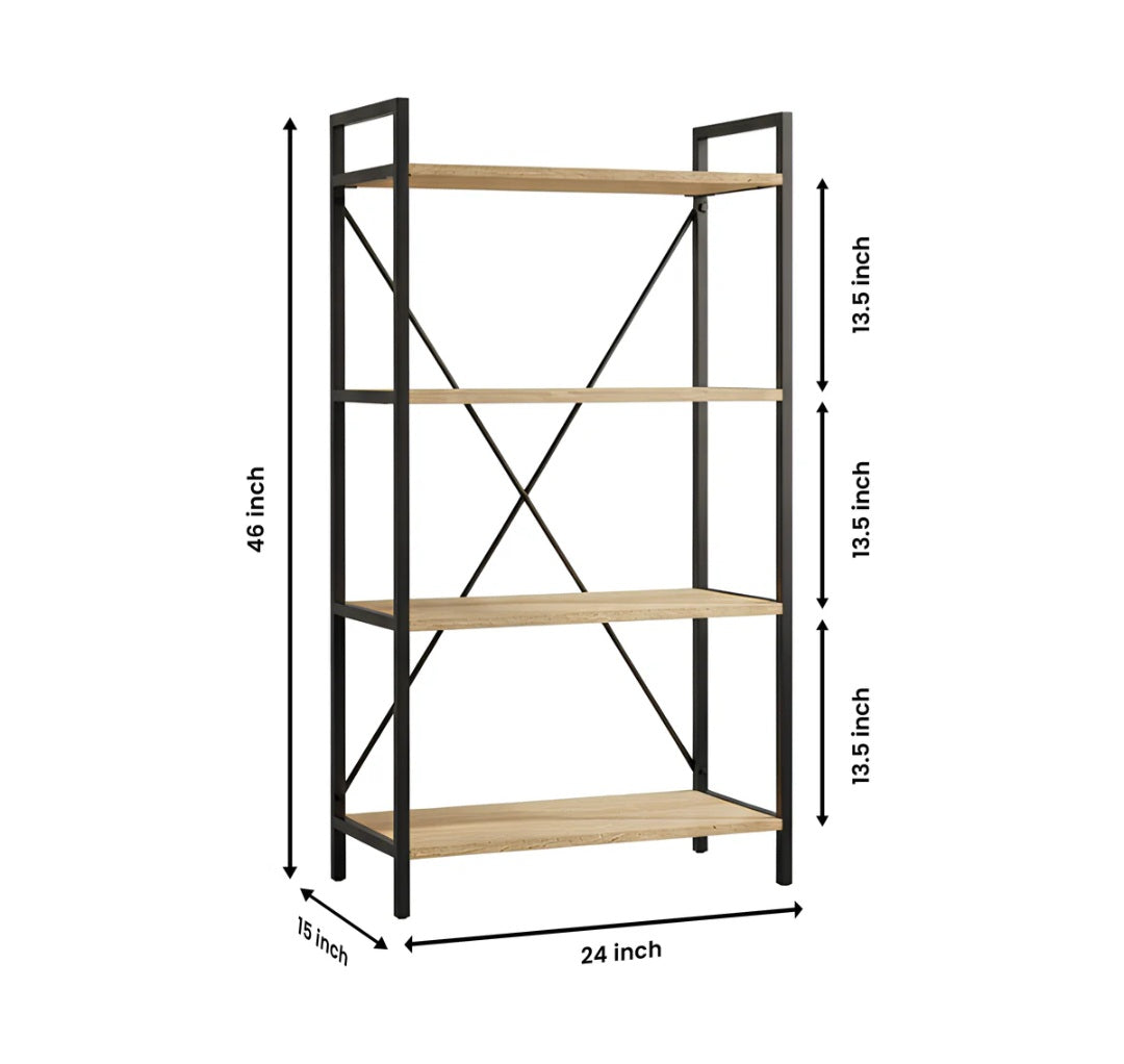Luxury 4-Tier Industrial Storage Rack for Kitchen, Living Room & Home Organization