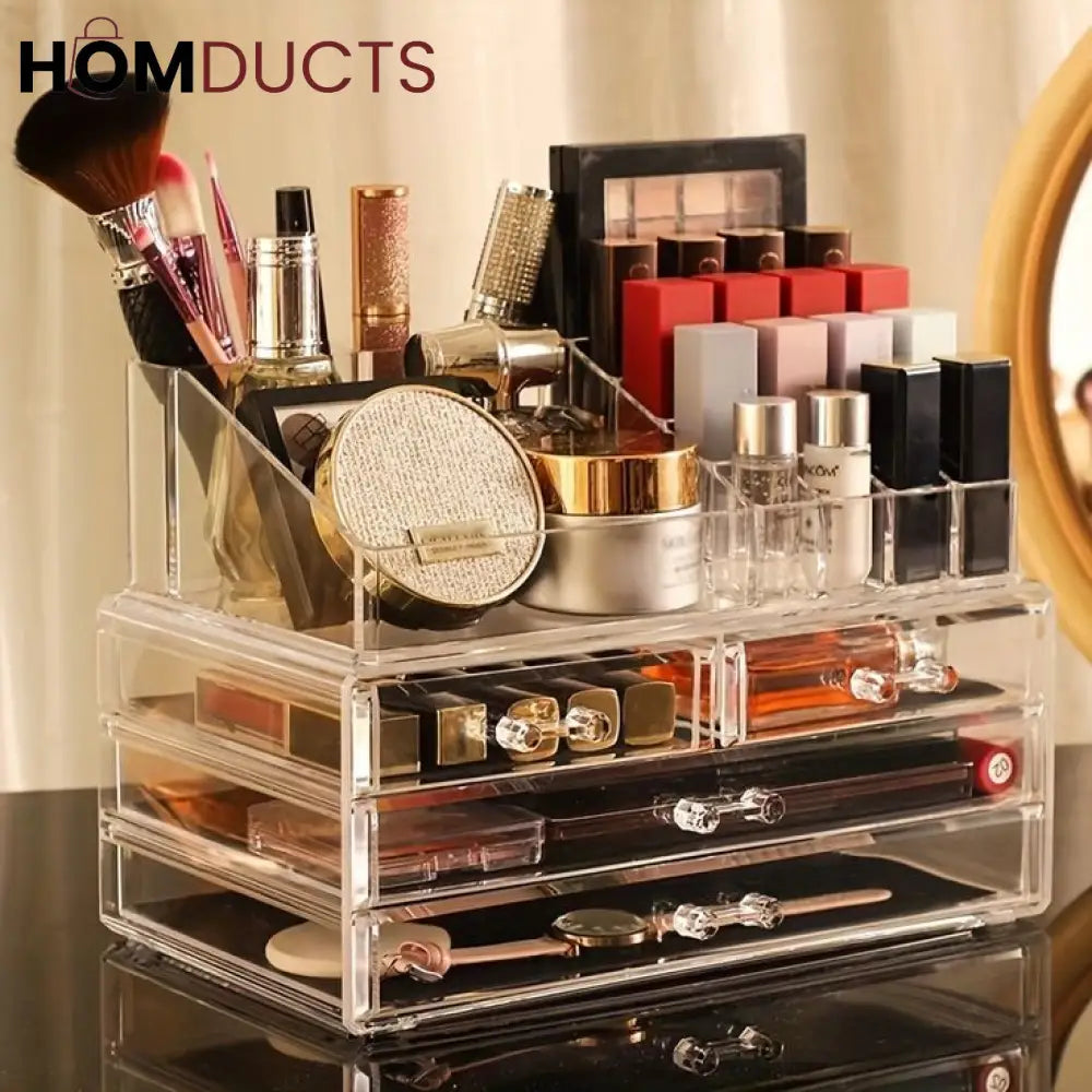 Acrylic Cosmetic Organizer With Drawer Homducts