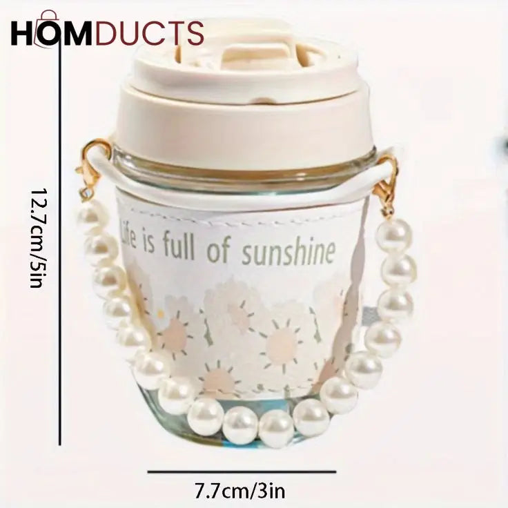 Aesthetic Pearl Glass Cup