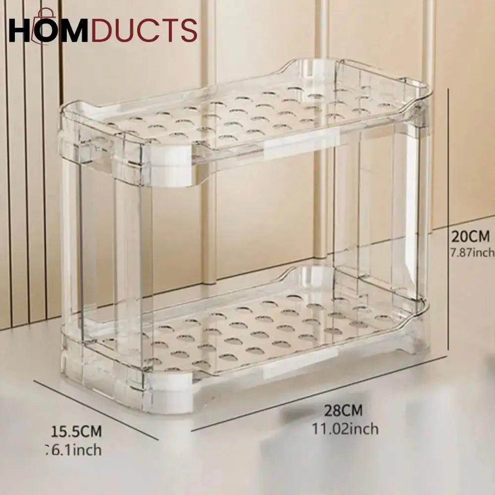 Clear Multi-Layer Cosmetic Organizer: Stylish Storage for Skin Care & Makeup