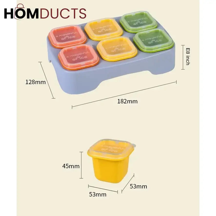 Colorful Ice Cube Tray Set with Lids – Fruit Infusion Freezer Molds for Drinks & Smoothies