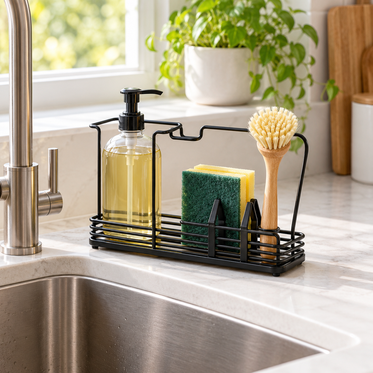 Danny Home Sink Caddy Organizer – 25cm in use