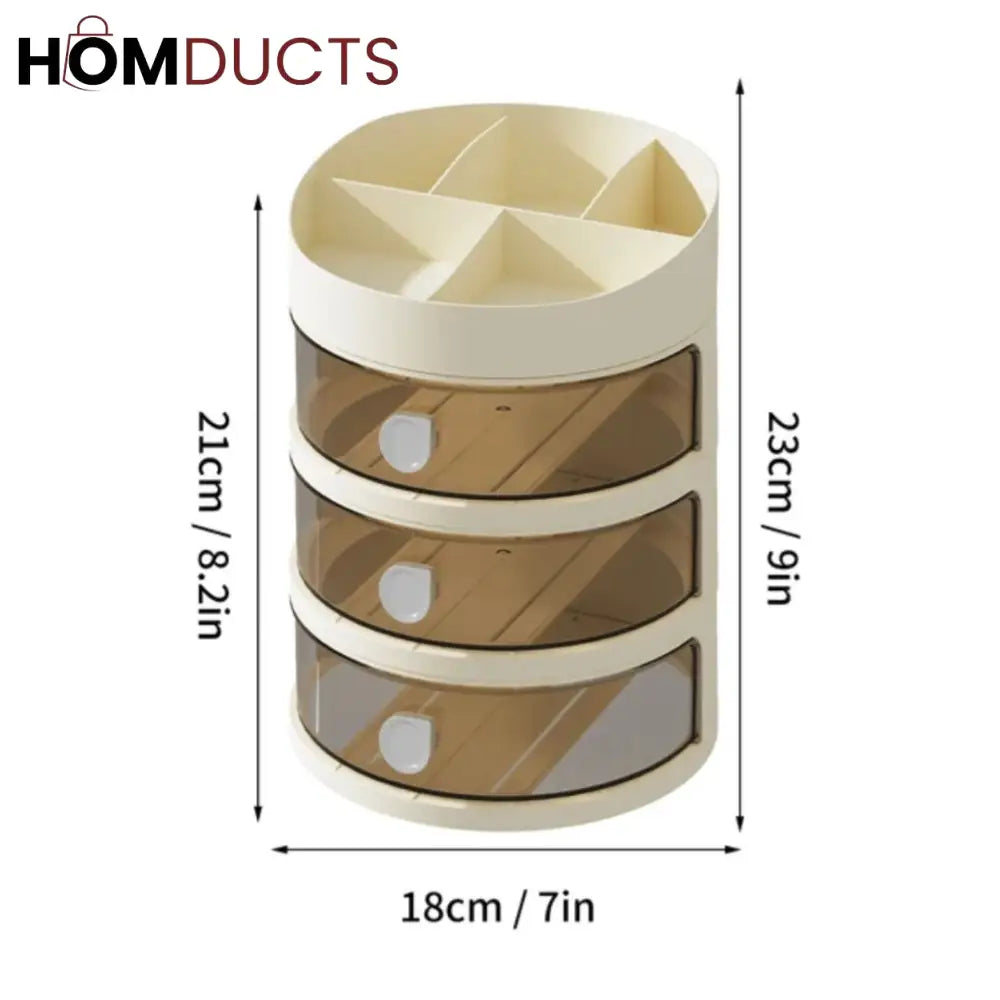 Desktop Multi Drawer Jewelry And Cosmetic Organizer