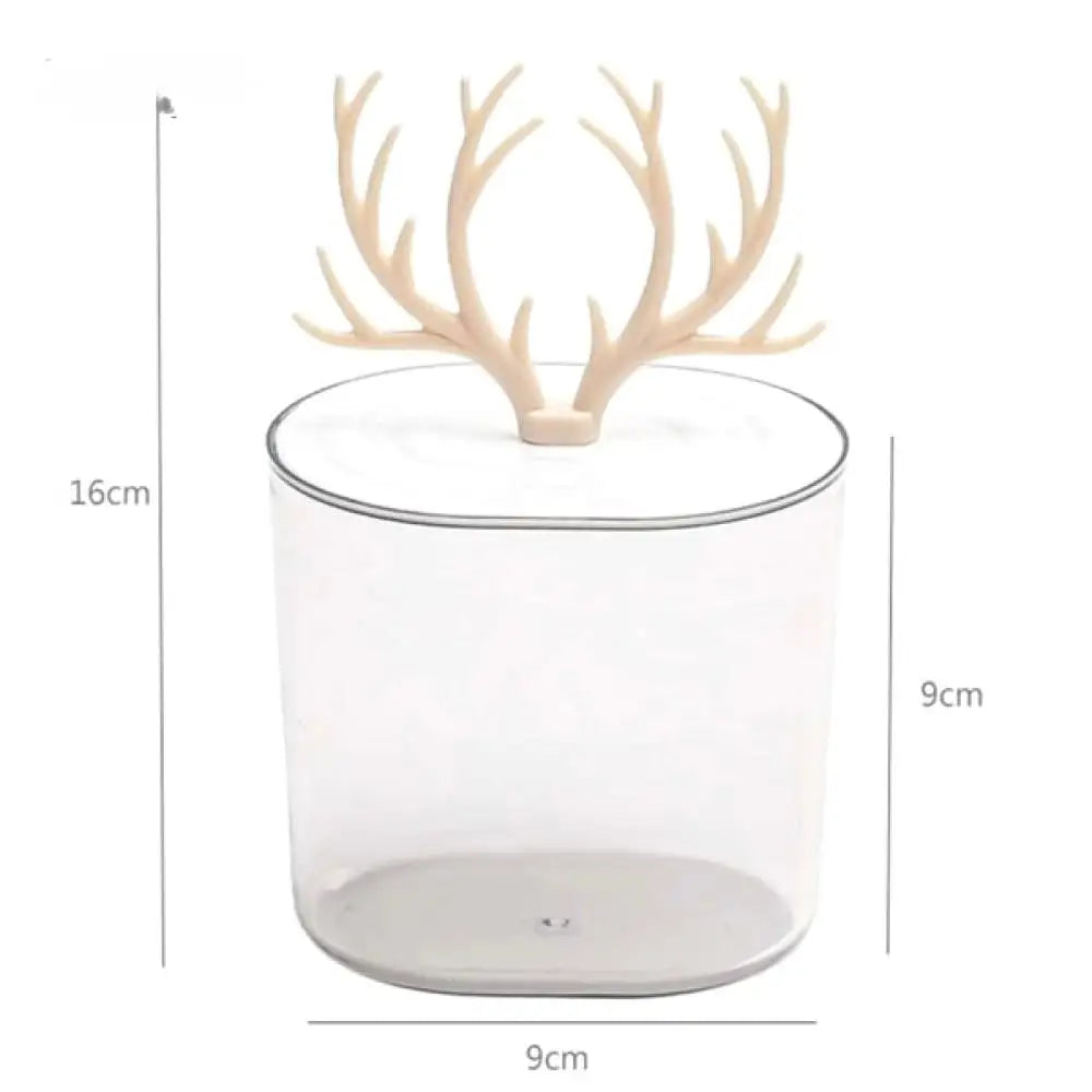 Elegant Acrylic Multifunctional Swab & Jewelry Organizer Storage Box