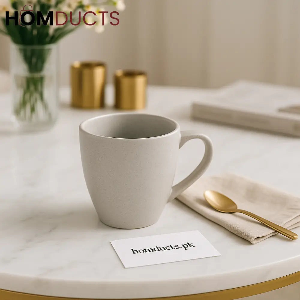 Elegant Matte Grey Ceramic Mug – Luxury Minimalist Drinkware”