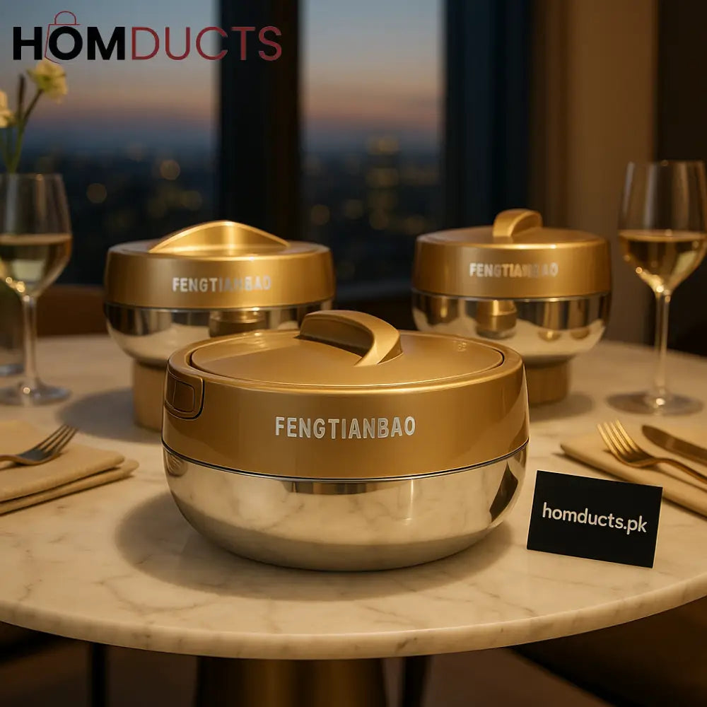 FengTianBao Premium Insulated Hotpot Set – 3 Sizes (Small Medium & Large)