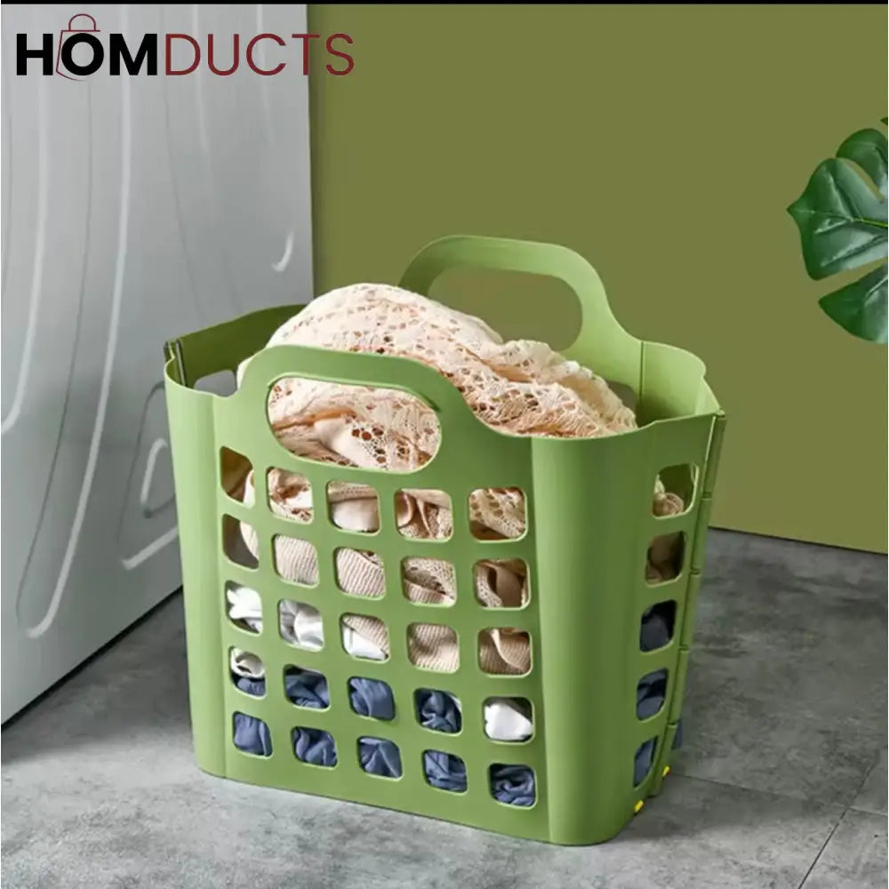 Foldable Laundry Basket – Ventilated Clothes Hamper with Handles for Space-Saving Storage