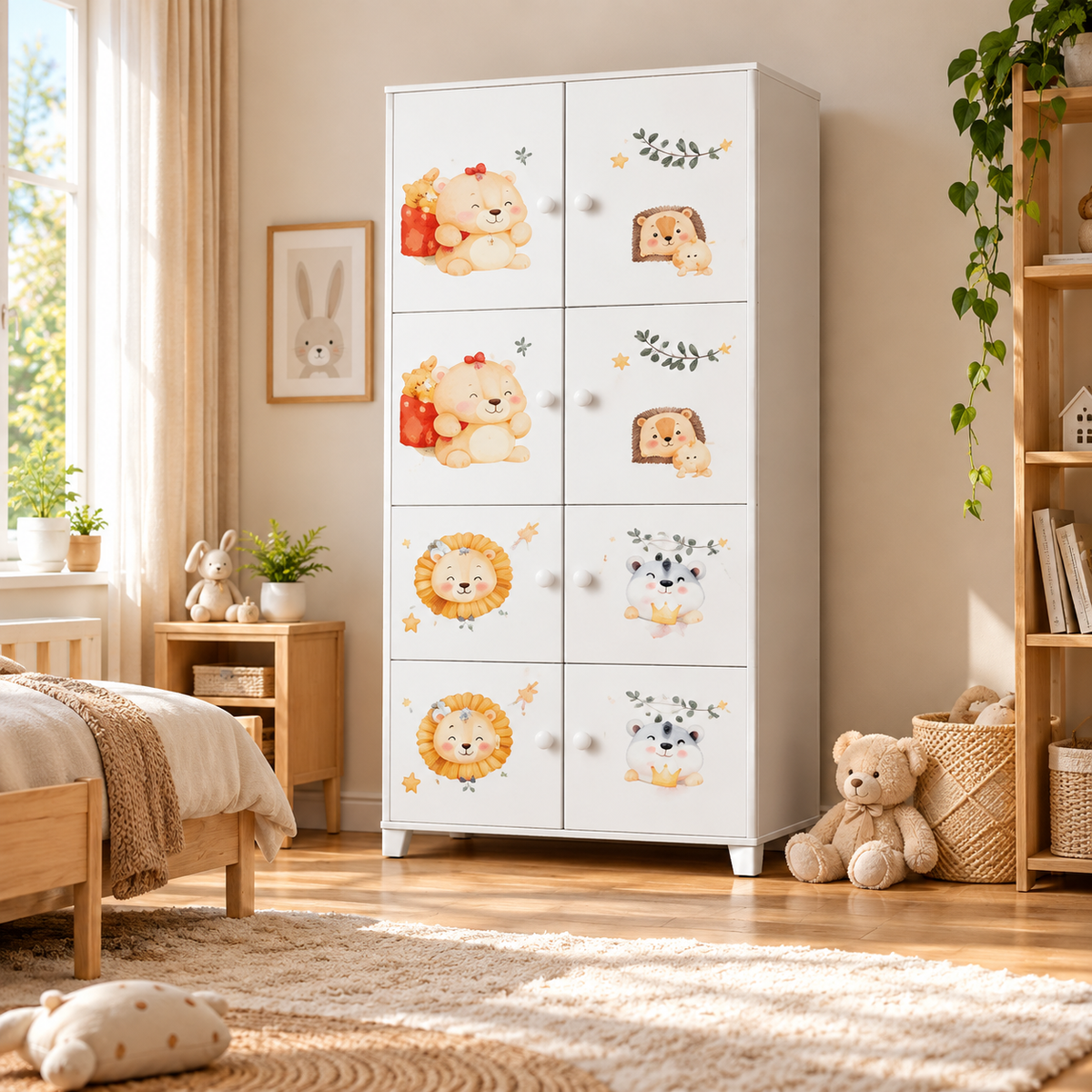Wide Baby Storage Cupboard – 2 Large & 2 Small Doors