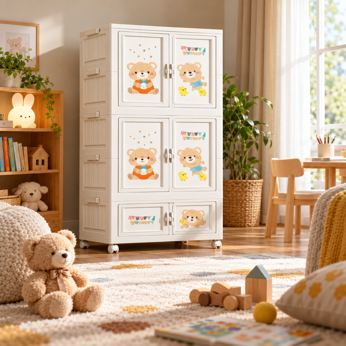 Bear Baby Cupboard – 2 Large & 1 Small Door