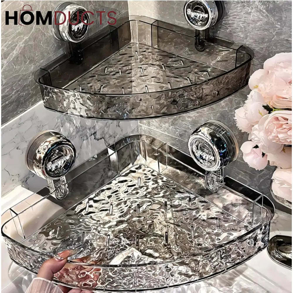 Luxury Suction Shelf With Hooks Corner