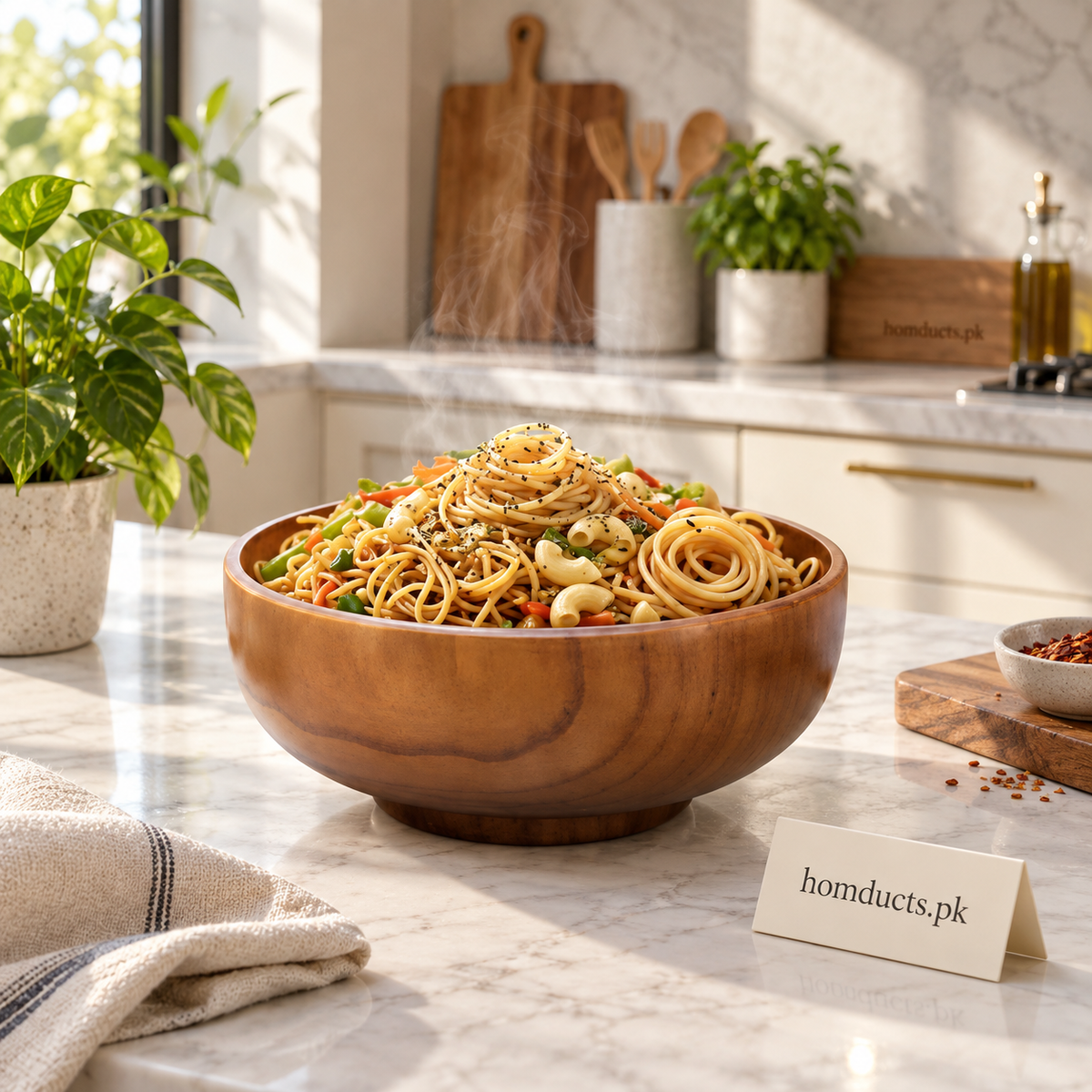 Medium Wooden Serving Bowl