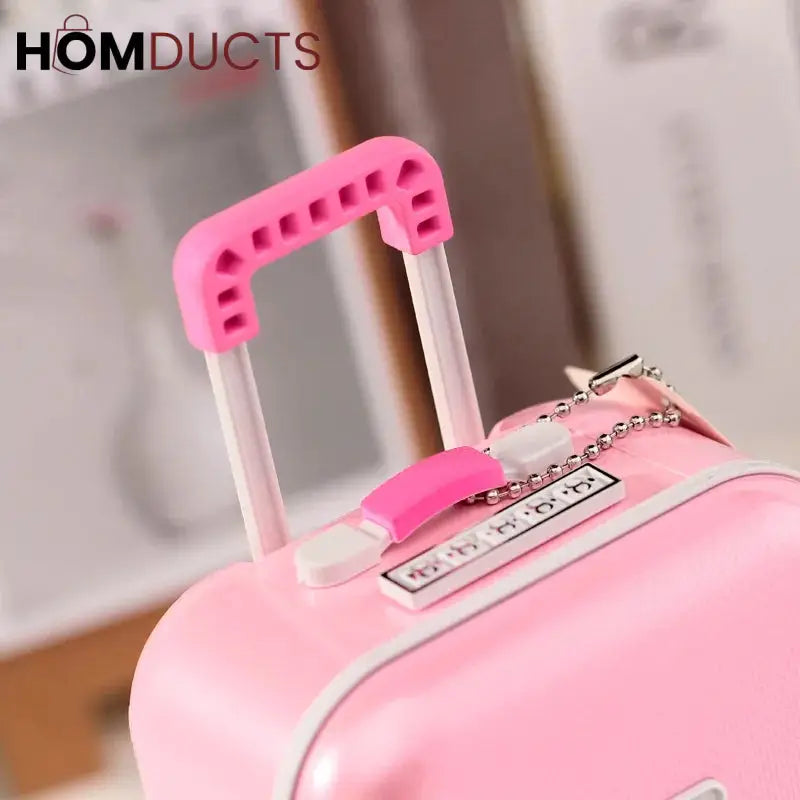 Mini Musical Suitcase Style Jewelery Box